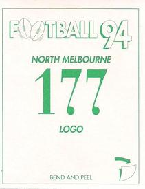 1994 Select AFL Stickers #177 North Melbourne Kangaroos Back